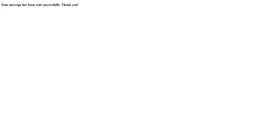 Success page