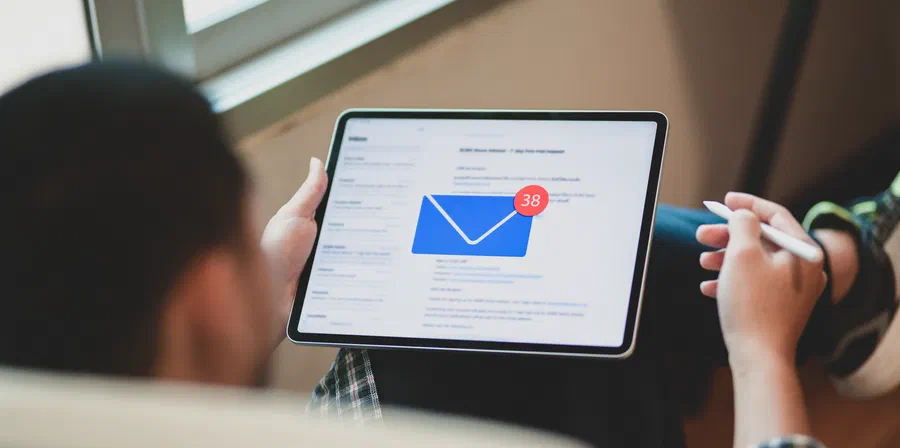 Email on tablet